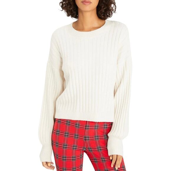 Sanctuary Womens Getting Warmer Ribbed Knit Crew Neck Pullover Sweater $90 - Picture 1 of 6